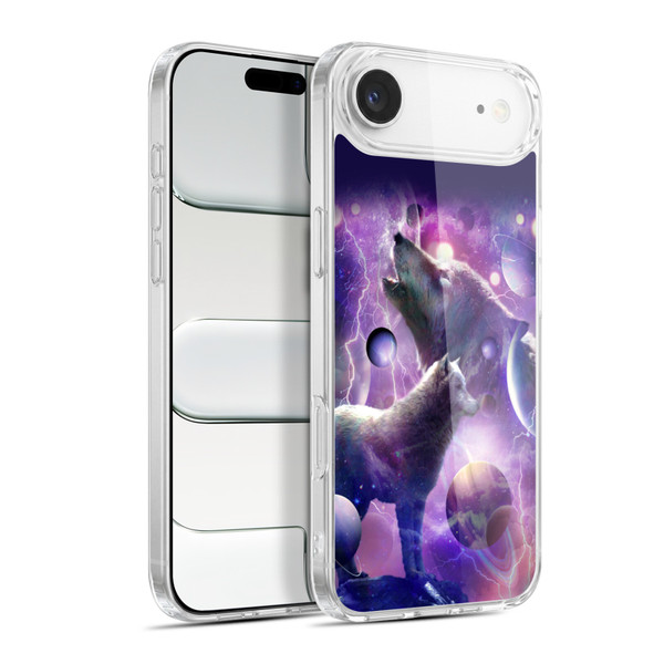 Random Galaxy Animals Cosmic Wolf Space Soft Gel Case for Apple iPhone 17 Air