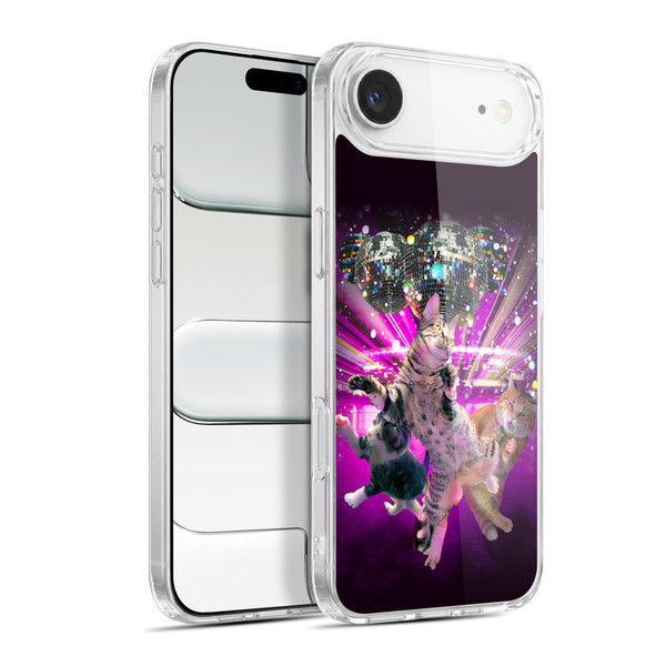 Random Galaxy Animals Disco Dancing Cat Soft Gel Case for Apple iPhone 17 Air
