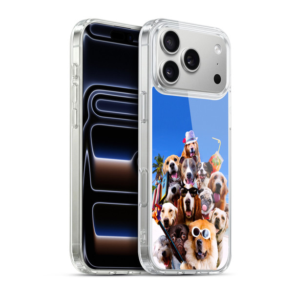 Random Galaxy Animals Beach Dog Selfie With Glasses Soft Gel Case for Apple iPhone 17 Pro Max