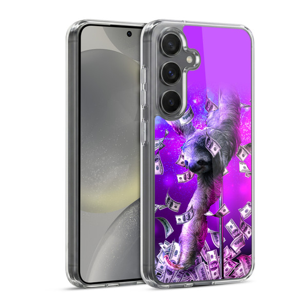 Random Galaxy Animals Dancing Strip Pole Sloth Soft Gel Case for Samsung Galaxy S24 5G & MagSafe