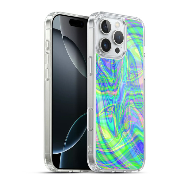 Suzan Lind Marble Green Purple Soft Gel Case for Apple iPhone 16 Pro Max & MagSafe
