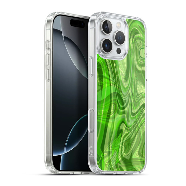 Suzan Lind Marble Green Soft Gel Case for Apple iPhone 16 Pro Max & MagSafe