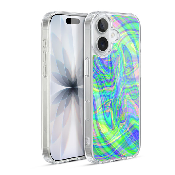 Suzan Lind Marble Green Purple Soft Gel Case for Apple iPhone 17