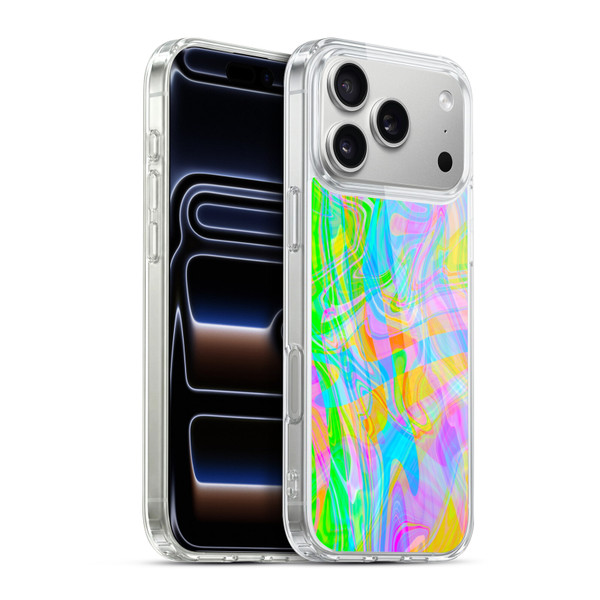 Suzan Lind Marble Abstract Rainbow Soft Gel Case for Apple iPhone 17 Pro Max