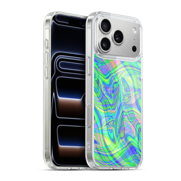 Suzan Lind Marble Green Purple Soft Gel Case for Apple iPhone 17 Pro Max
