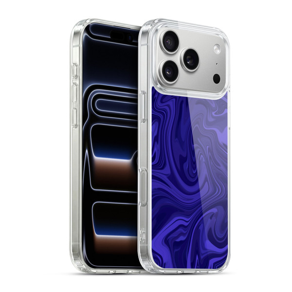 Suzan Lind Marble Indigo Soft Gel Case for Apple iPhone 17 Pro Max