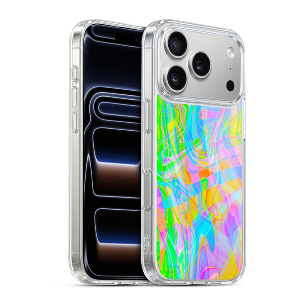 Suzan Lind Marble Abstract Rainbow Soft Gel Case for Apple iPhone 17 Pro