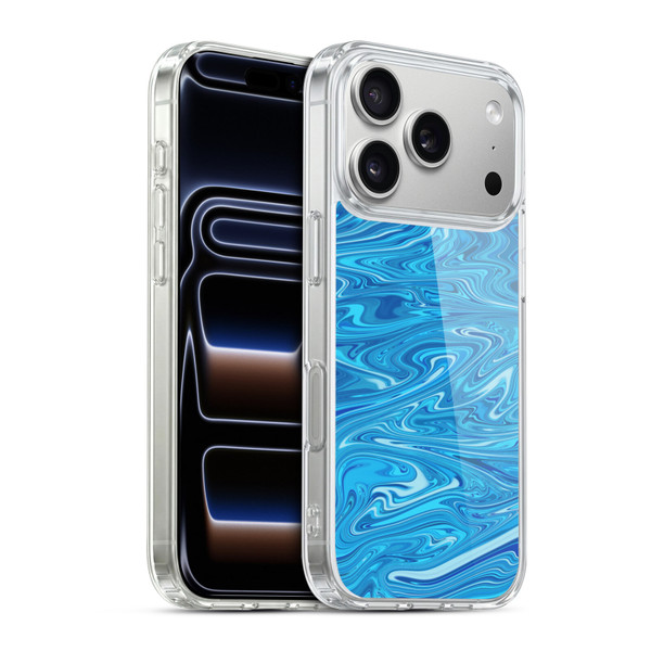 Suzan Lind Marble Light Blue Soft Gel Case for Apple iPhone 17 Pro