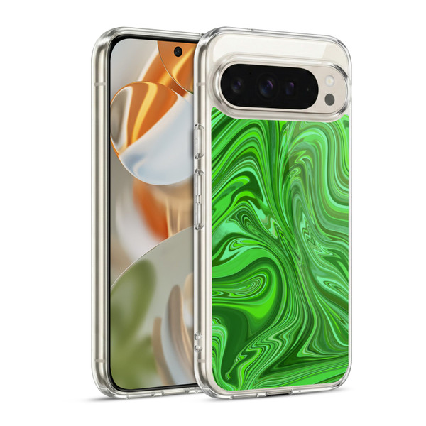 Suzan Lind Marble Emerald Green Soft Gel Case for Google Pixel 9 / Pixel 9 Pro