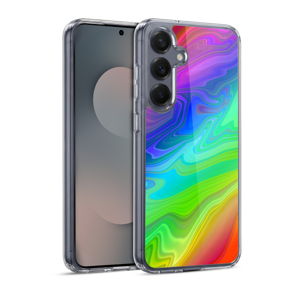 Suzan Lind Marble Rainbow Soft Gel Case for Samsung Galaxy S25 & MagSafe