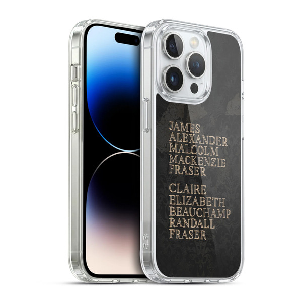 Outlander Graphics Names Soft Gel Case for Apple iPhone 14 Pro & MagSafe