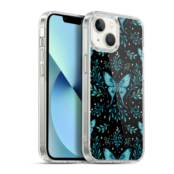 Episodic Drawing Art Butterfly Pattern Soft Gel Case for Apple iPhone 13