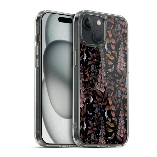 Episodic Drawing Art Witch Garden Pattern Soft Gel Case for Apple iPhone 15 & MagSafe