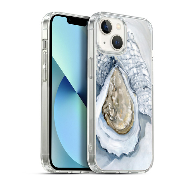 Paul Brent Sea Creatures Oyster White Soft Gel Case for Apple iPhone 13