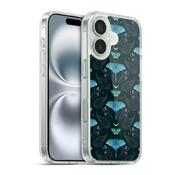 Episodic Drawing Art Emerald Pattern Soft Gel Case for Apple iPhone 16 & MagSafe