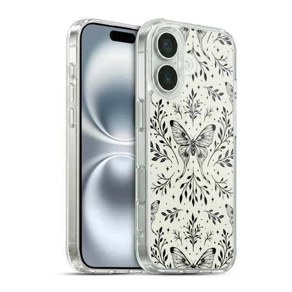 Episodic Drawing Art Mystical Butterfly Pattern Soft Gel Case for Apple iPhone 16 & MagSafe