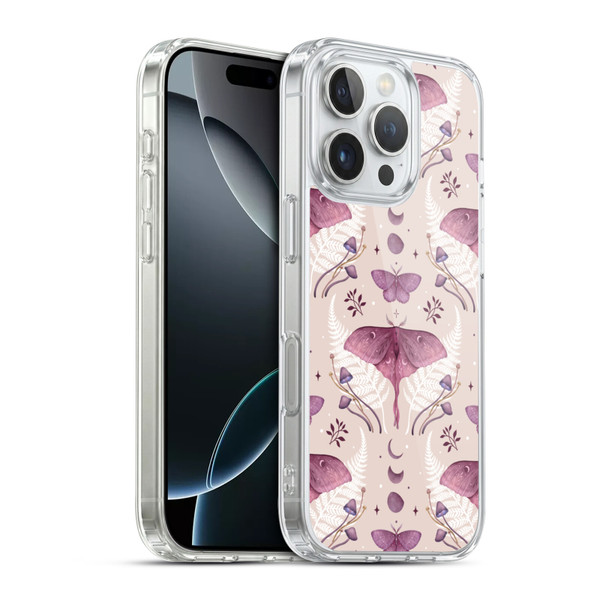Episodic Drawing Art Emerald Pink Pattern Soft Gel Case for Apple iPhone 16 Pro & MagSafe