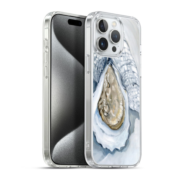 Paul Brent Sea Creatures Oyster White Soft Gel Case for Apple iPhone 15 Pro Max & MagSafe