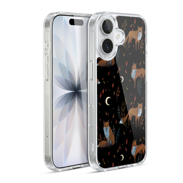 Episodic Drawing Art Foxes Pattern Soft Gel Case for Apple iPhone 17