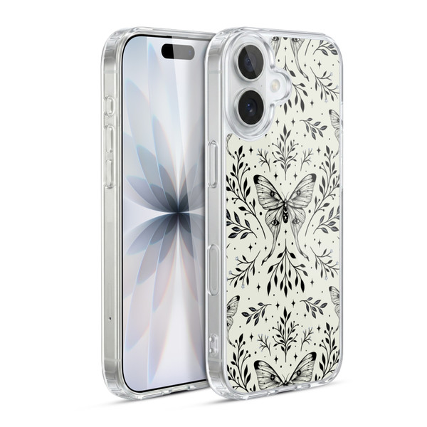 Episodic Drawing Art Mystical Butterfly Pattern Soft Gel Case for Apple iPhone 17
