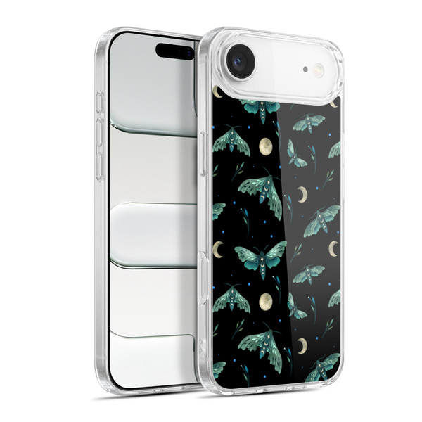 Episodic Drawing Art Lime Hawk Moth Pattern Soft Gel Case for Apple iPhone 17 Air