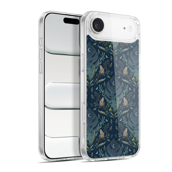 Episodic Drawing Art Monkey Tropical Light Pattern Soft Gel Case for Apple iPhone 17 Air