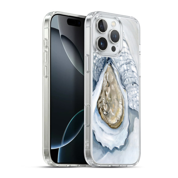 Paul Brent Sea Creatures Oyster White Soft Gel Case for Apple iPhone 16 Pro Max & MagSafe