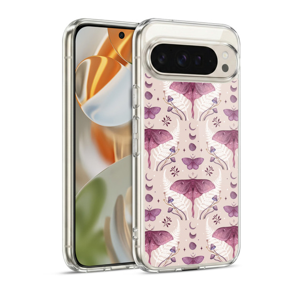 Episodic Drawing Art Emerald Pink Pattern Soft Gel Case for Google Pixel 9 / Pixel 9 Pro
