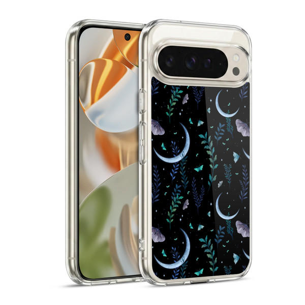 Episodic Drawing Art Moth Garden Pattern Soft Gel Case for Google Pixel 9 / Pixel 9 Pro