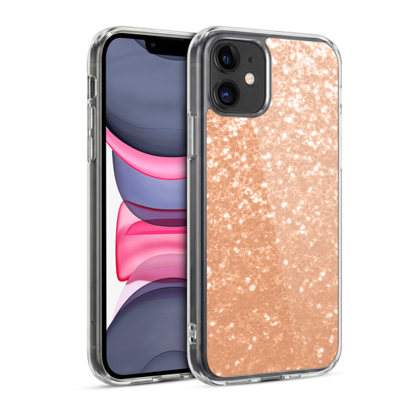 PLdesign Sparkle Prints Peach Soft Gel Case for Apple iPhone 11