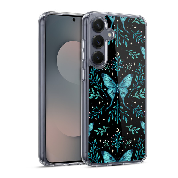 Episodic Drawing Art Butterfly Pattern Soft Gel Case for Samsung Galaxy S25 & MagSafe