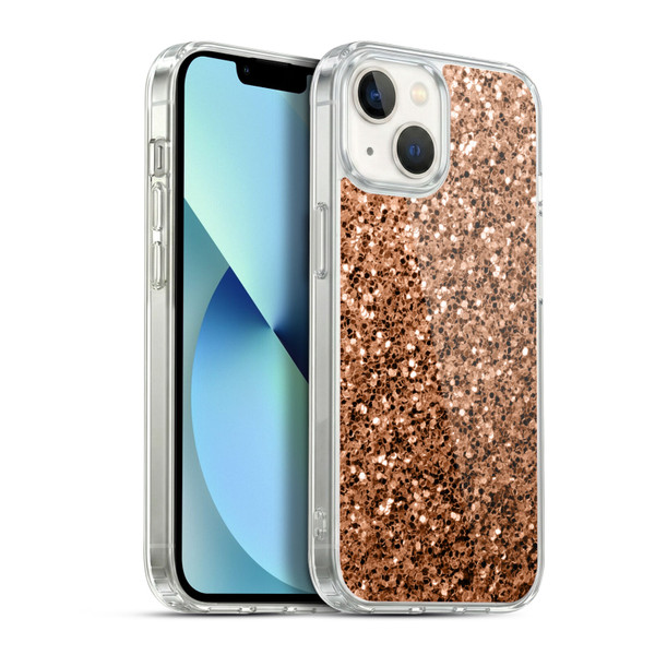 PLdesign Sparkle Prints Bronze Soft Gel Case for Apple iPhone 13