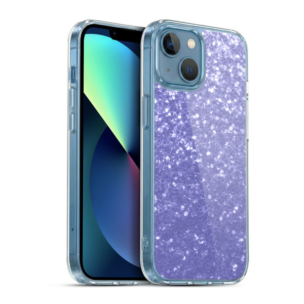 PLdesign Sparkle Prints Lavender Soft Gel Case for Apple iPhone 13 Mini & MagSafe