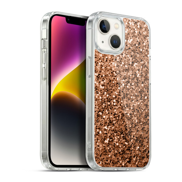 PLdesign Sparkle Prints Bronze Soft Gel Case for Apple iPhone 14
