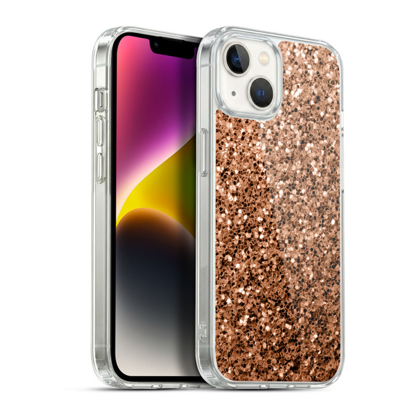 PLdesign Sparkle Prints Bronze Soft Gel Case for Apple iPhone 14 Plus & MagSafe