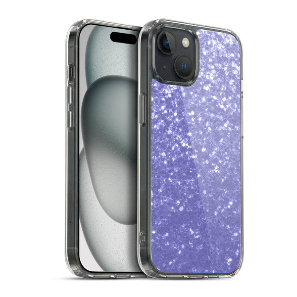 PLdesign Sparkle Prints Lavender Soft Gel Case for Apple iPhone 15 Plus & MagSafe