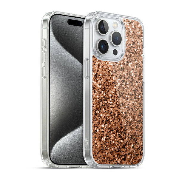 PLdesign Sparkle Prints Bronze Soft Gel Case for Apple iPhone 15 Pro & MagSafe