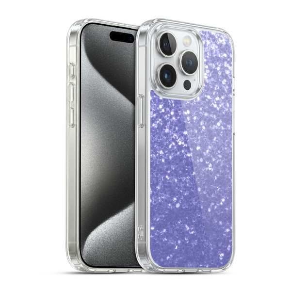 PLdesign Sparkle Prints Lavender Soft Gel Case for Apple iPhone 15 Pro & MagSafe