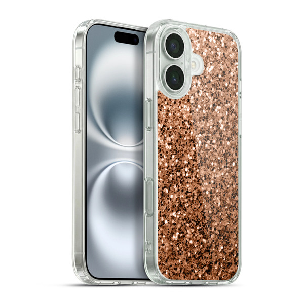 PLdesign Sparkle Prints Bronze Soft Gel Case for Apple iPhone 16 Plus & MagSafe