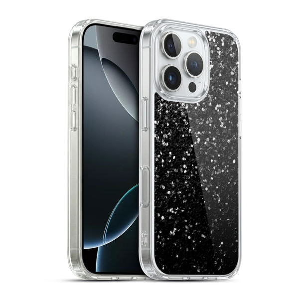 PLdesign Sparkle Prints Black Soft Gel Case for Apple iPhone 16 Pro & MagSafe