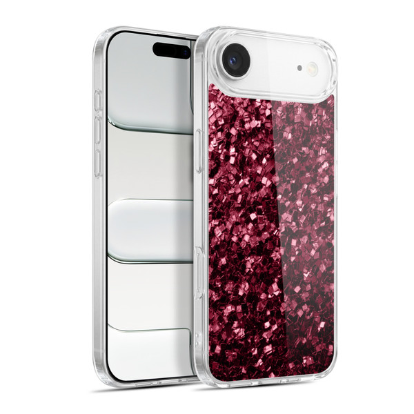 PLdesign Sparkle Prints Burgundy Red Soft Gel Case for Apple iPhone 17 Air