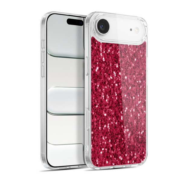 PLdesign Sparkle Prints Dark Pink Red Soft Gel Case for Apple iPhone 17 Air