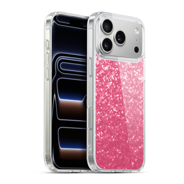 PLdesign Sparkle Prints Rose Pink Soft Gel Case for Apple iPhone 17 Pro Max