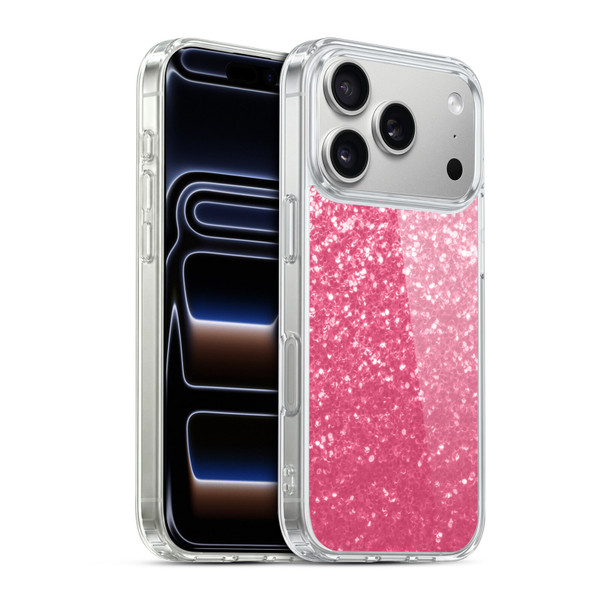 PLdesign Sparkle Prints Rose Pink Soft Gel Case for Apple iPhone 17 Pro