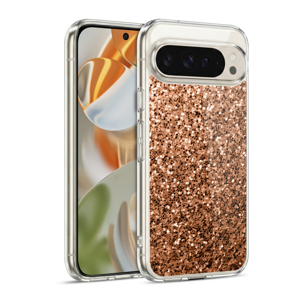 PLdesign Sparkle Prints Bronze Soft Gel Case for Google Pixel 9 / Pixel 9 Pro