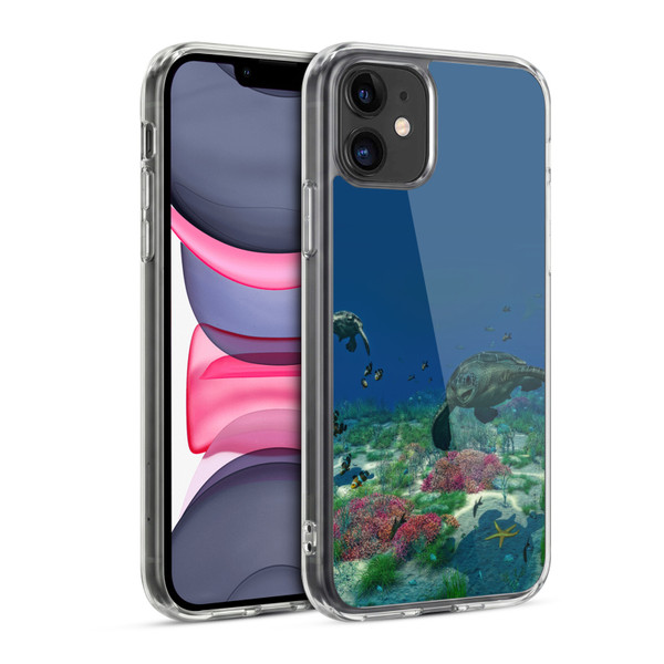 Simone Gatterwe Life In Sea Sea Turtles Soft Gel Case for Apple iPhone 11
