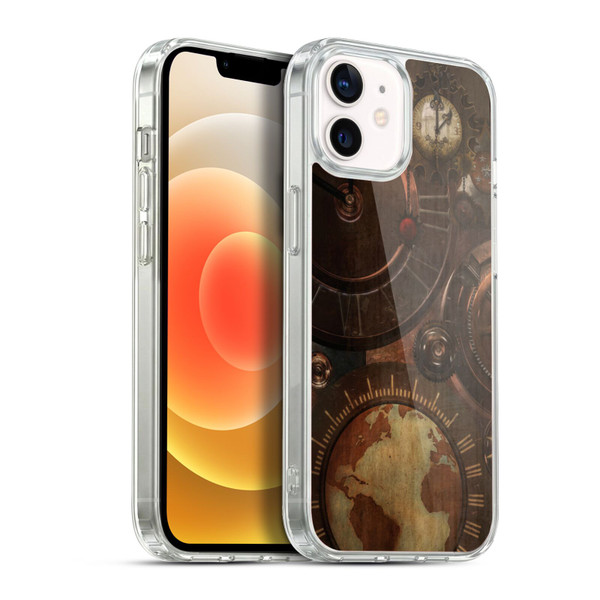 Simone Gatterwe Steampunk Clocks And Gears Soft Gel Case for Apple iPhone 12 / iPhone 12 Pro & MagSafe