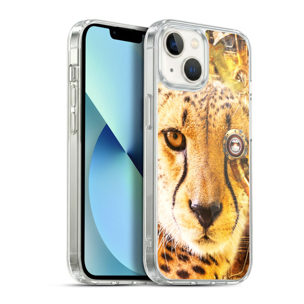 Simone Gatterwe Steampunk Cheetah Soft Gel Case for Apple iPhone 13