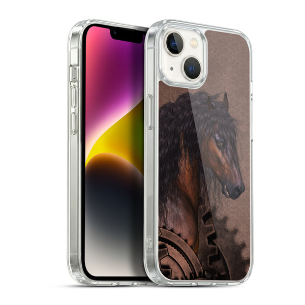 Simone Gatterwe Steampunk Horse Soft Gel Case for Apple iPhone 14 Plus & MagSafe