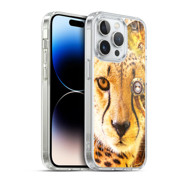 Simone Gatterwe Steampunk Cheetah Soft Gel Case for Apple iPhone 14 Pro & MagSafe